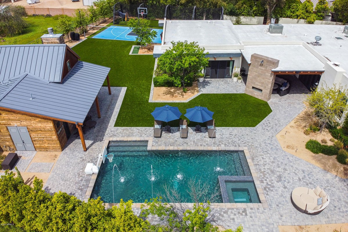 Paradise Valley Farms Overhead Shot of Pool-1