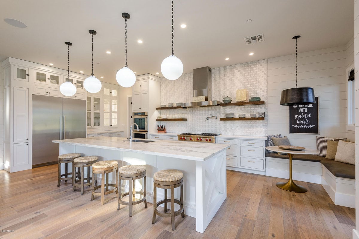 Paradise-Valley-Farms-Contemporary-Kitchen-With-Stools-at-Island